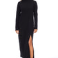 RIBBED SLIT DRESS