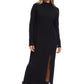 RIBBED SLIT DRESS