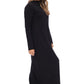 RIBBED SLIT DRESS
