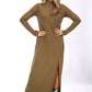 RIBBED SLIT DRESS