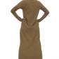 RIBBED SLIT DRESS