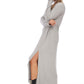 RIBBED SLIT DRESS