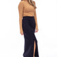 RIBBED SLIT SKIRT