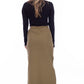 RIBBED SLIT SKIRT