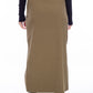 RIBBED SLIT SKIRT