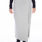 RIBBED SLIT SKIRT