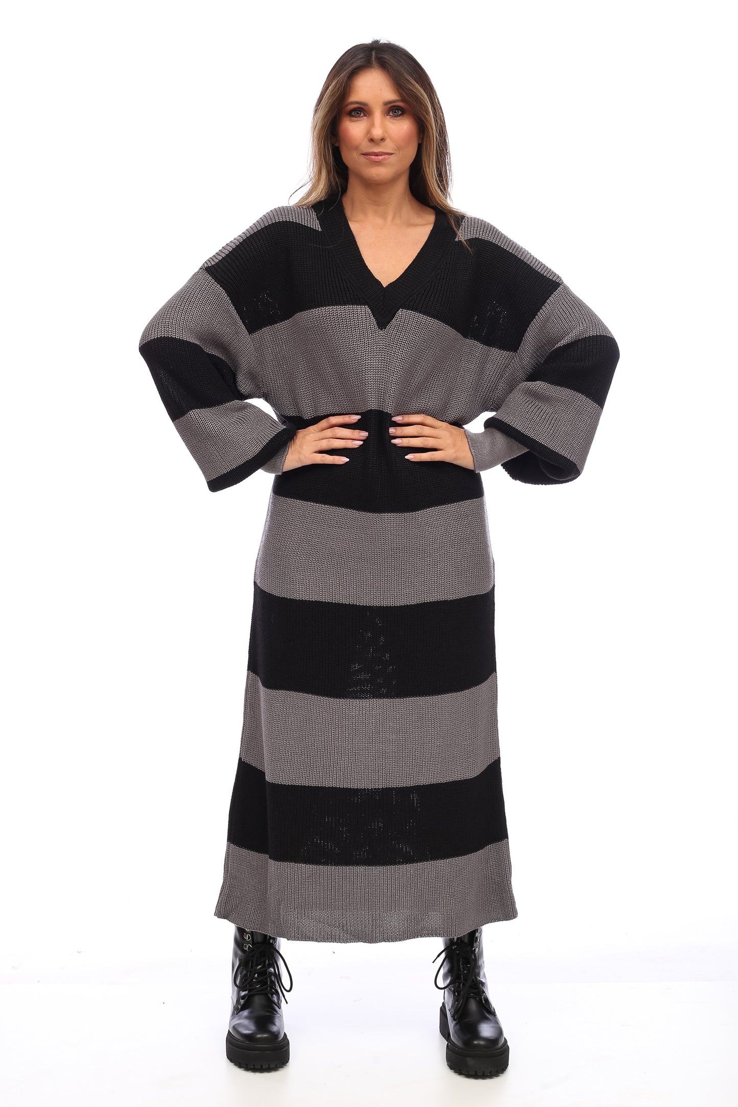 OVERSIZED STRIPPED DRESS