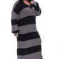 OVERSIZED STRIPPED DRESS