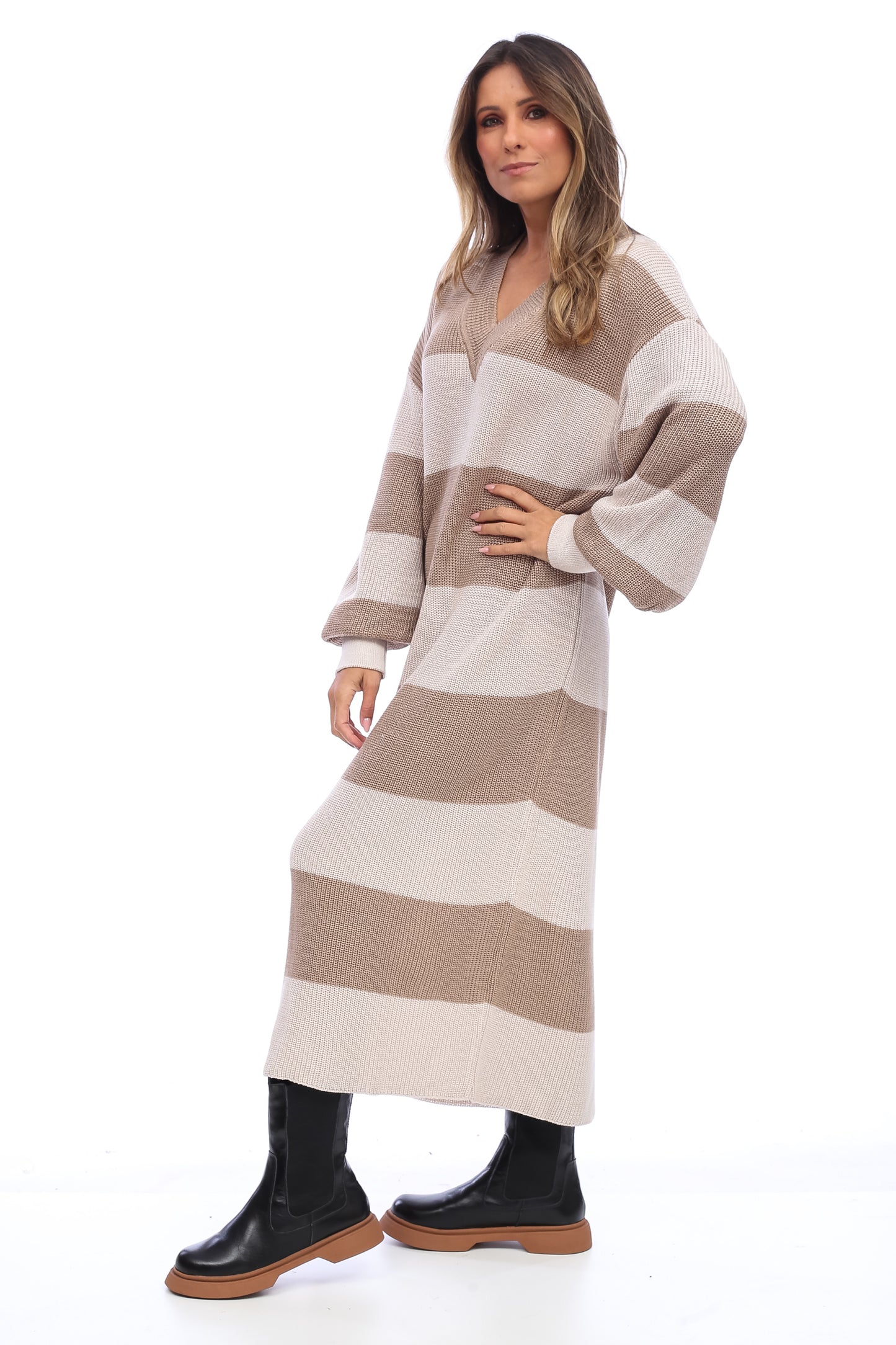OVERSIZED STRIPPED DRESS