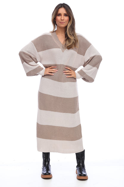 OVERSIZED STRIPPED DRESS