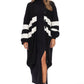 OVERSIZED STRIPPED CARDIGAN