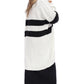 OVERSIZED STRIPPED CARDIGAN
