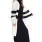 OVERSIZED STRIPPED CARDIGAN